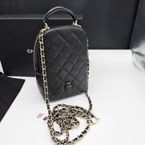 Brand new 24C authentic Chanel mini backpack in caviar leather - Picture 8 of 17